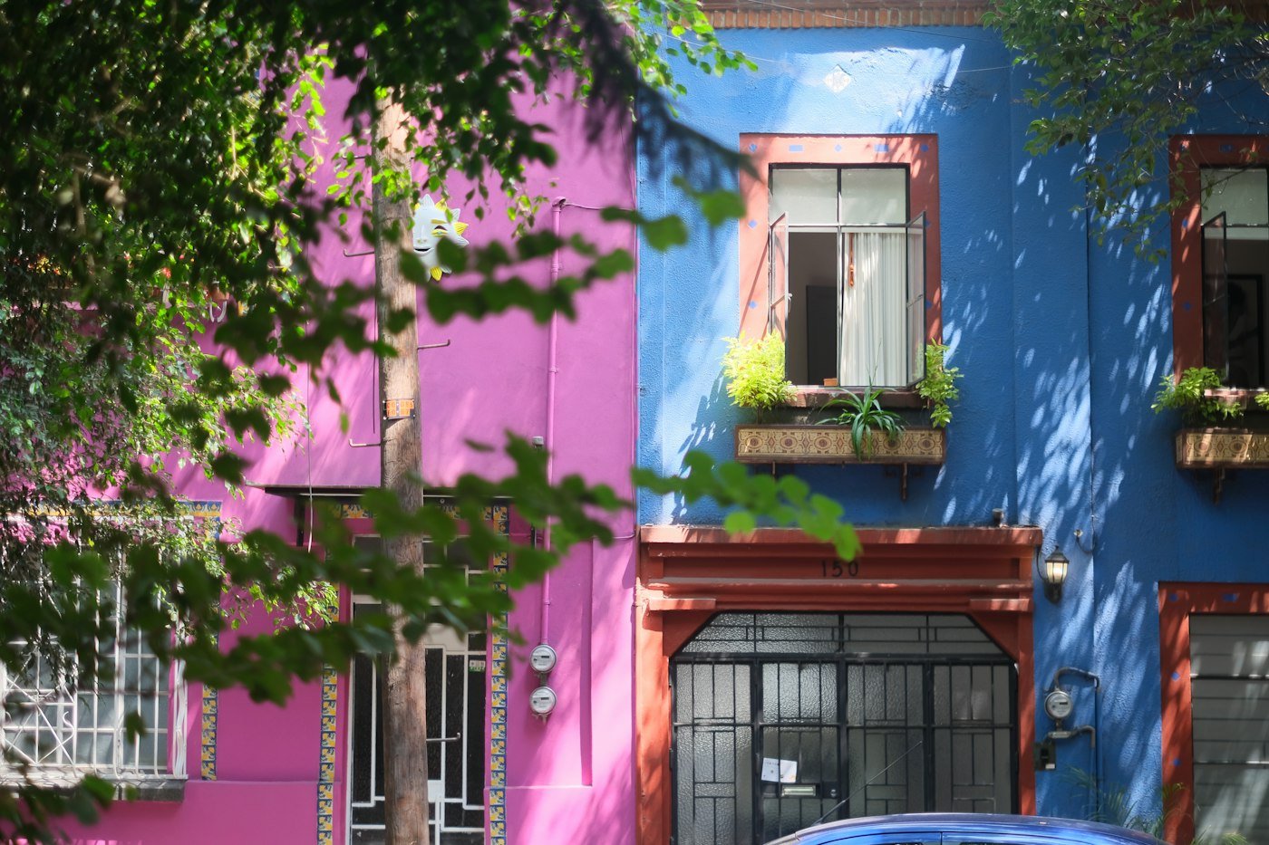 Colourful colonial buildings on a street in Latin America